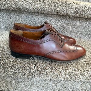 Salvatore Ferragamo Brown Leather Men's Dress Shoes